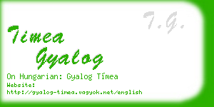 timea gyalog business card